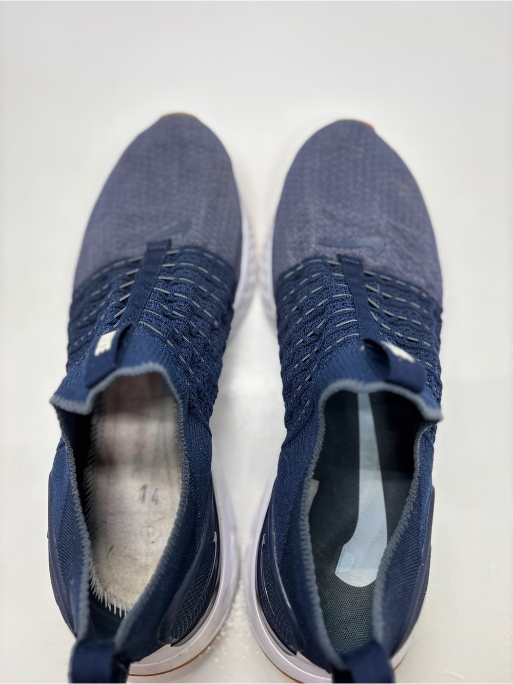 Nike React Phantom Run Flyknit 2 Running Shoes Blue Men's Size 14 Slip-On Sneake - Picture 13 of 14
